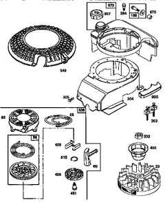 Engine 4 Diagram and Parts List for 128802-0905-01  Briggs and Stratton Engine